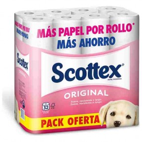 SCOTTEX papel higiénico paquete 32 rollos 